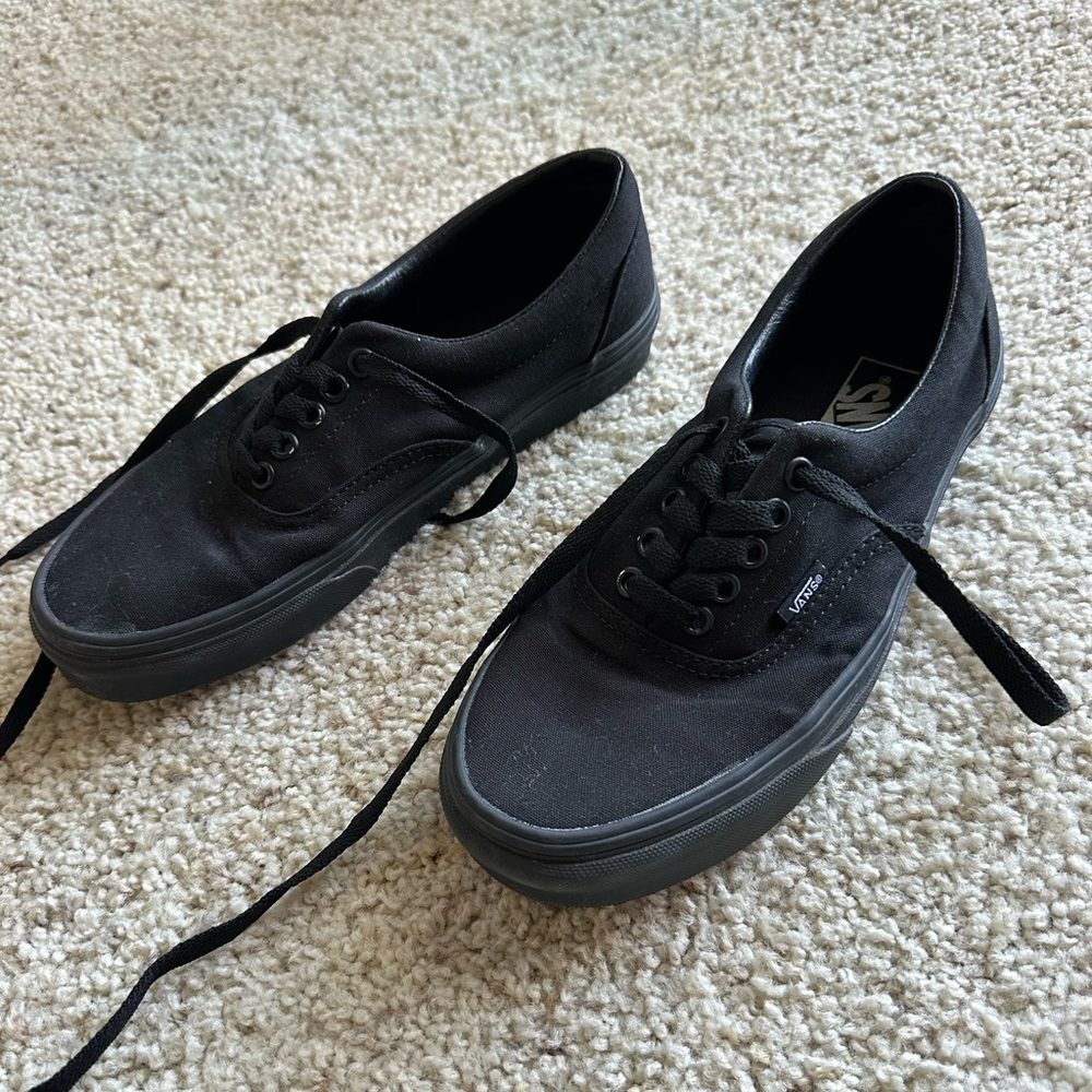 Vans Men's All-Black Canvas Sneakers